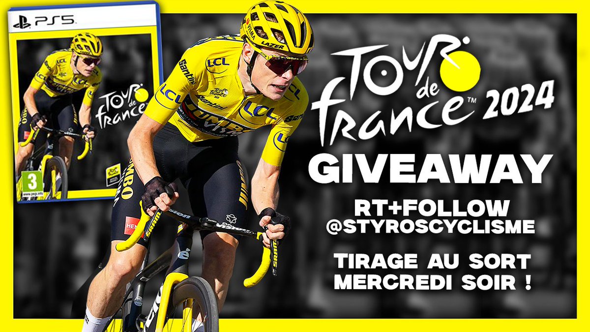 StyrosCyclisme's tweet image. GIVEAWAY

🎁 Tour de France 2024 sur la plateforme de ton choix #TDF2024

Rt+Follow @StyrosCyclisme pour participer, Tirage au sort mercredi soir.

Bonne chance l&apos;équipe 🍀