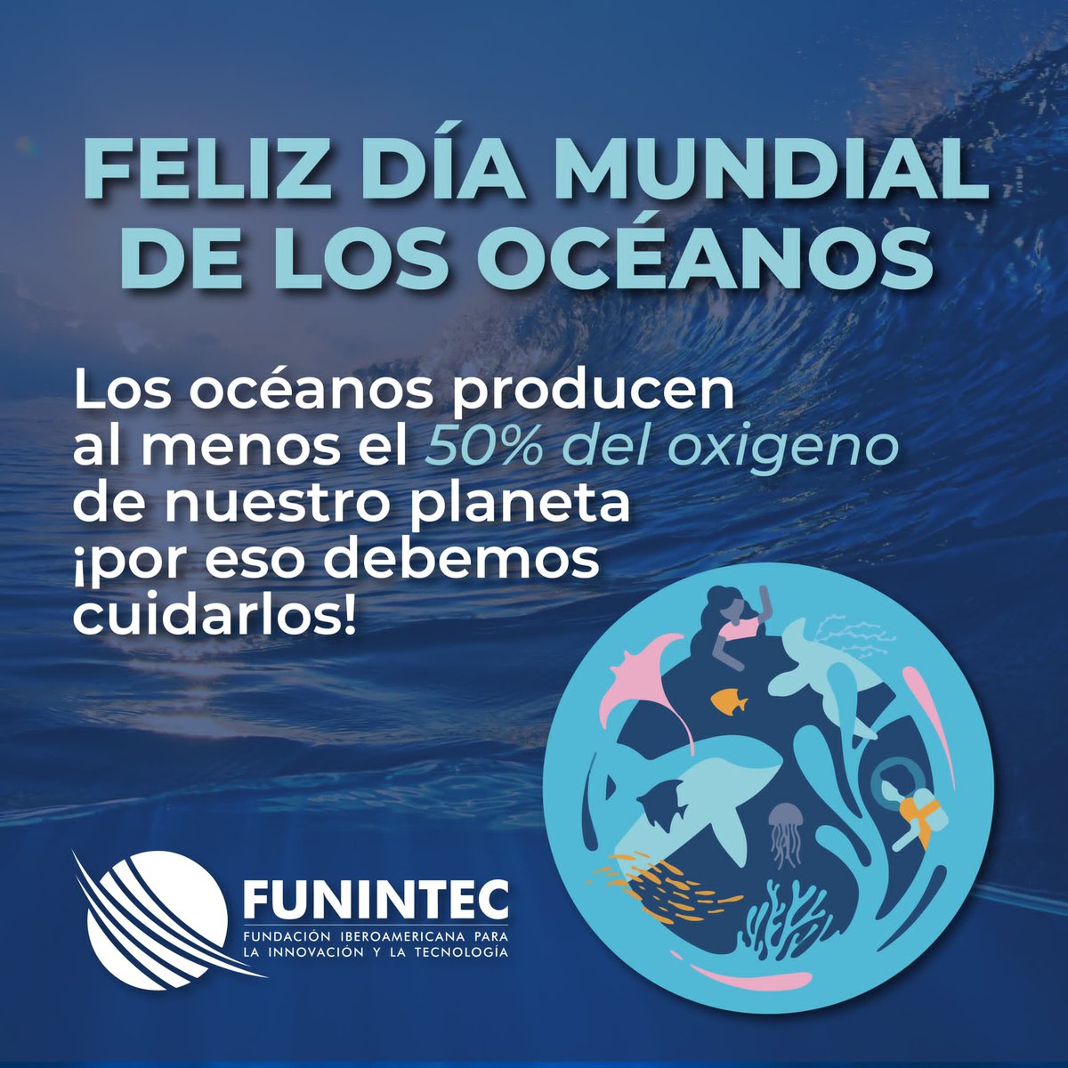 Funintecvzla's tweet photo. 🌊Unos océanos sanos, un planeta sano🌊
Recordemos la importancia de cuidar nuestros mares y océanos, que abarcan el 71% de la superficie terrestre. 🌊🌎
#OceanDay2024 #oceans #funintec #Cardano #CardanoCommunity #oceanoslimpios https://t.co/a57bDzlNoD