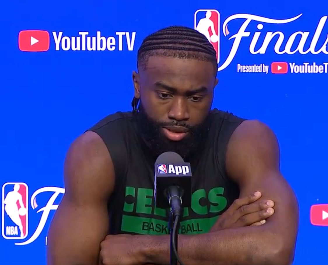 CelticsUnite18's tweet photo. Jaylen Brown on Jason Kidd’s comments:

“Jayson has had to sacrifice at the highest of levels this year, and I respect him for that. At this point we’re doing whatever it takes to win, and we can’t let outside noise get in between that.” https://t.co/DoOCjpajo8