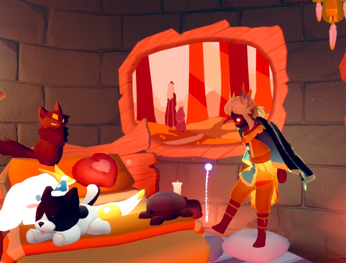 Umbra_Neko's tweet photo. One aroace outfit for my sib @SoluxLunux, they loved the towel cape da best~ #skycotl #pride https://t.co/2q100gLoOd