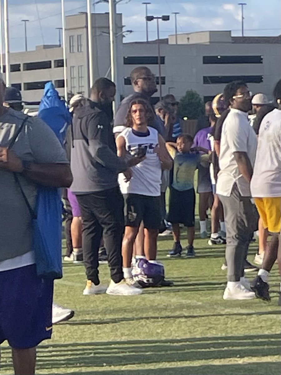 Enzo2fastt's tweet photo. Thank you @LSUfootball and @FrankWilson28 
For helping me increase my talents for this upcoming season.  @MurphyNash3 looking forward to y’all’s camp next week. https://t.co/DZMFUGttyJ