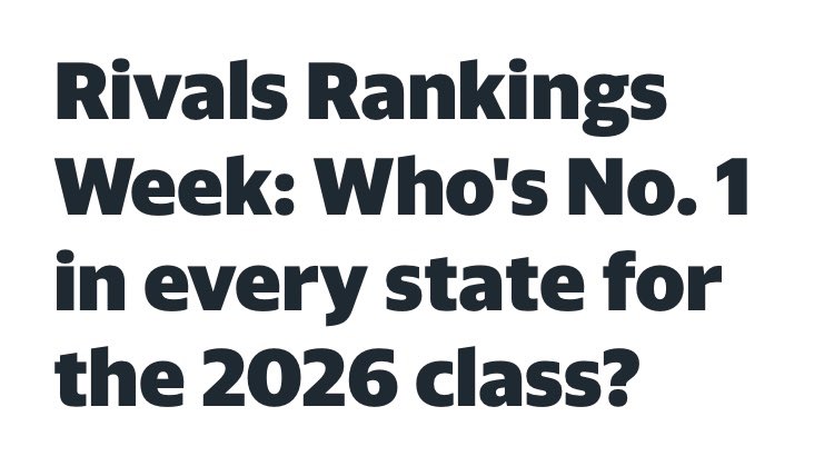 Blessed to be ranked #1 2026 player in Kentucky by <a href="/Rivals/">Rivals</a> 
Grateful to <a href="/CooperFootball/">Cooper Football</a> 🙏🏼

#GoJags
#KeepWorking