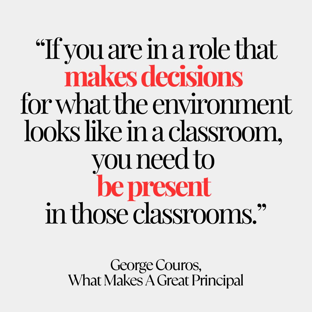 "We have so many great ideas in schools that never make it to the central office because people do not feel comfortable sharing ideas with people that they are unsure will appreciate them.

When you are visible and approachable, you will be more likely to be able to tap into the