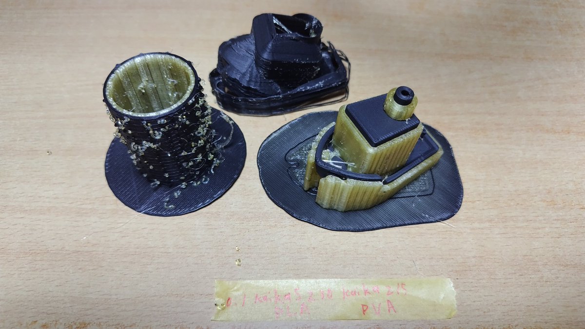 dreamhood23's tweet photo. #テクダイヤ
#kaikaS で #polymaker #PolyTerraPLA を230℃設定、
#kaika(真鍮840)で #PolyDissolveS1 を215℃設定、
でプリント。
次は自分メモ通りにPolyTerraPLAを215℃、PolyDissolveS1を200℃設定でプリントしてみて定着と垂れと糸引きの様子をみる! https://t.co/6Phk845xzE