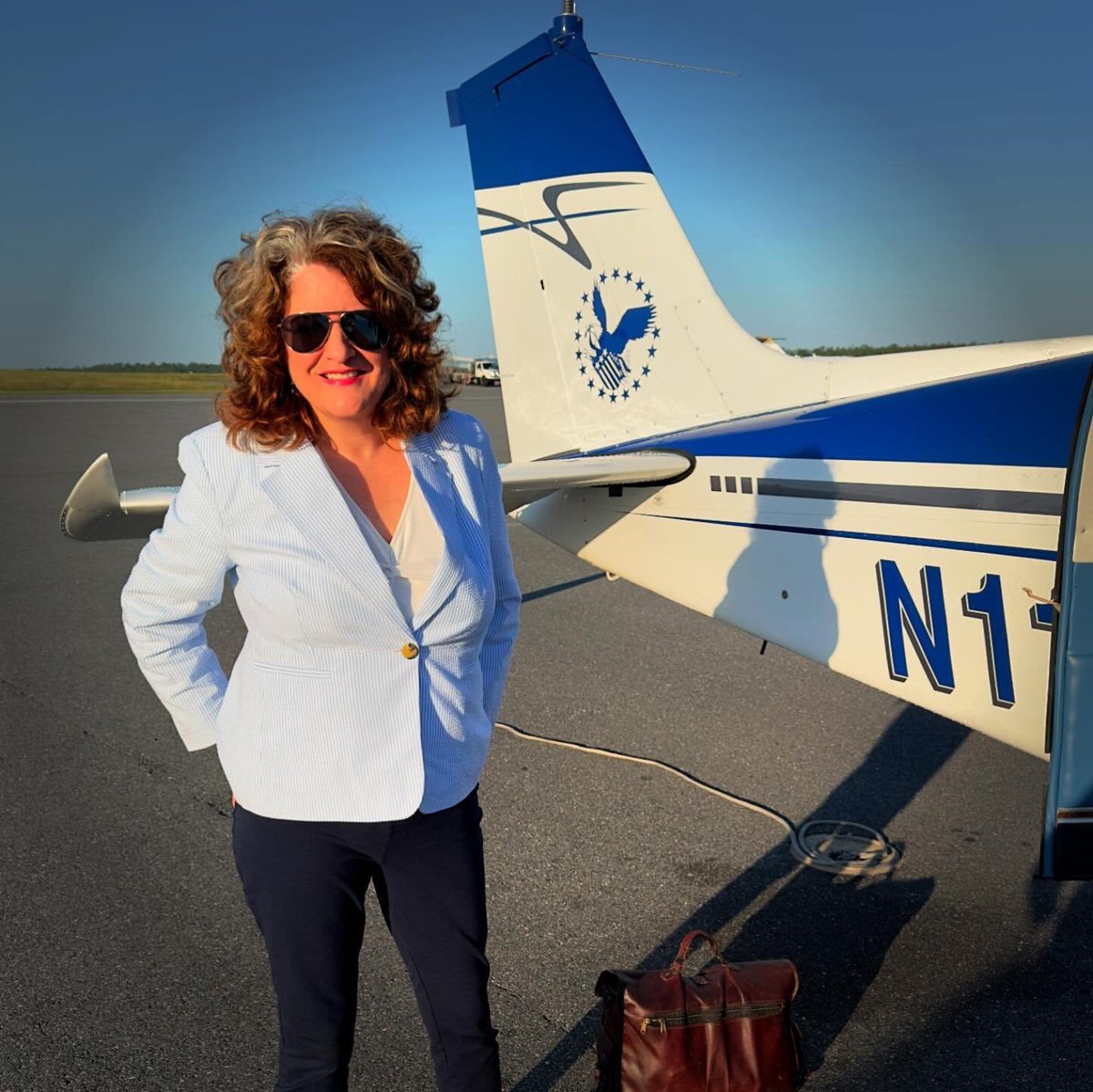 Flying high. Neil @Rambana and I went in #SpiritOfLiberty for my #immigration speech at the Colony Cottage Recreation Center in Leesburg, FL.  I got some great questions about the #SocialSecurity Suspension Fund, the constitutionality of SB1718 and SB264, and #Everify