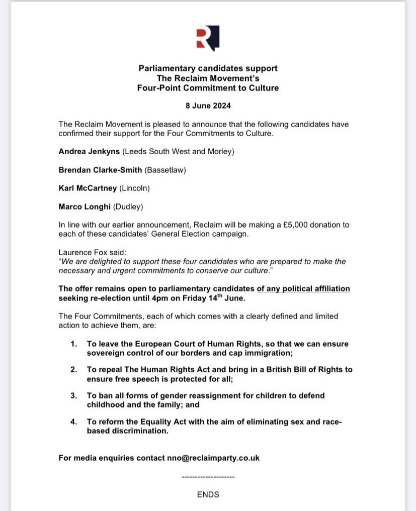 takingabreak03's tweet photo. Planning to vote for Tories Andrea Jenkins, Marco Longhi, Brendan Clarke-Smith or Karl McCartney? Unlikely I know, but just in case: Be aware you’re basically voting for Reclaim. You may want to avoid inadvertently voting for Laurence Fox #bbcdebate https://t.co/JU6hP5XHcT