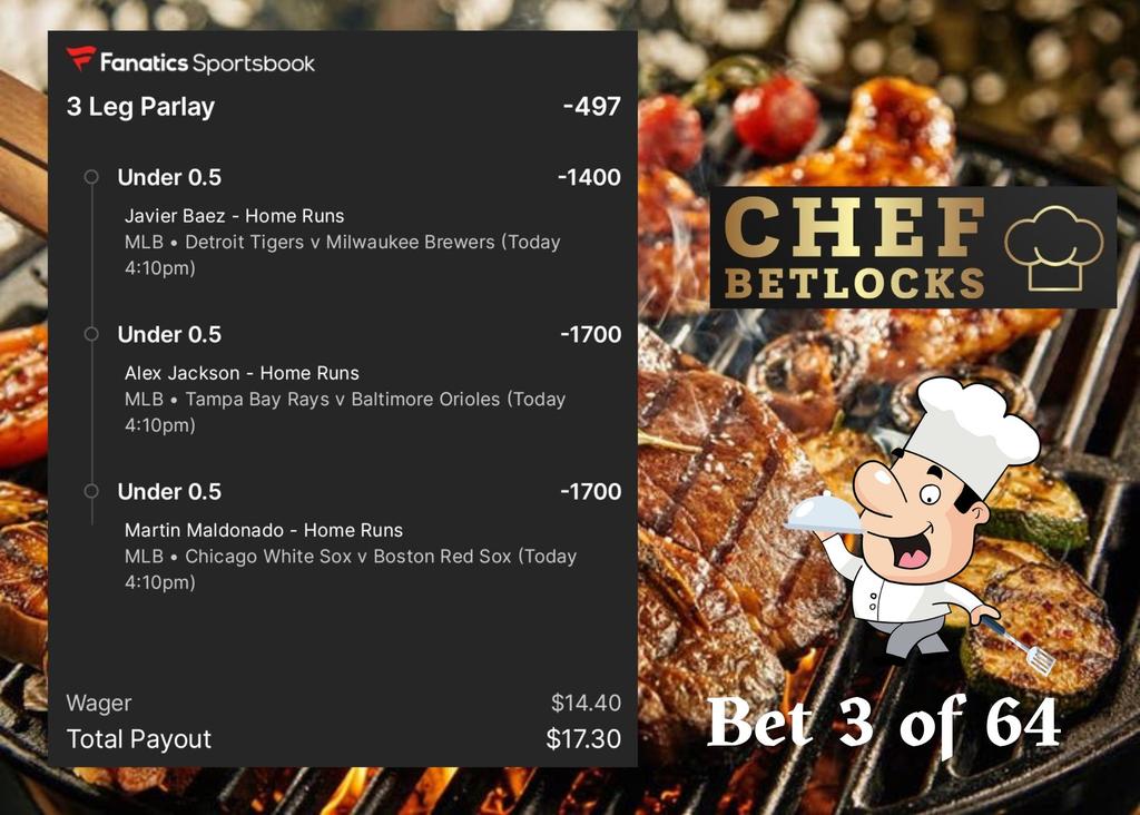 ChefBetLocks's tweet image. Bet #3 to becoming a millionaire..
💰 💰 💰 💰 💰 💰 💰 💰

3 legs today. 🔥 🔥 🔥 
#LFG 

For those who don't know. $10 rolled over 64 times averaging -500 odds will make you a millionaire. 🤯 

#GamblingTwitter #GamblingX
#SportsBetting #PrizePicks