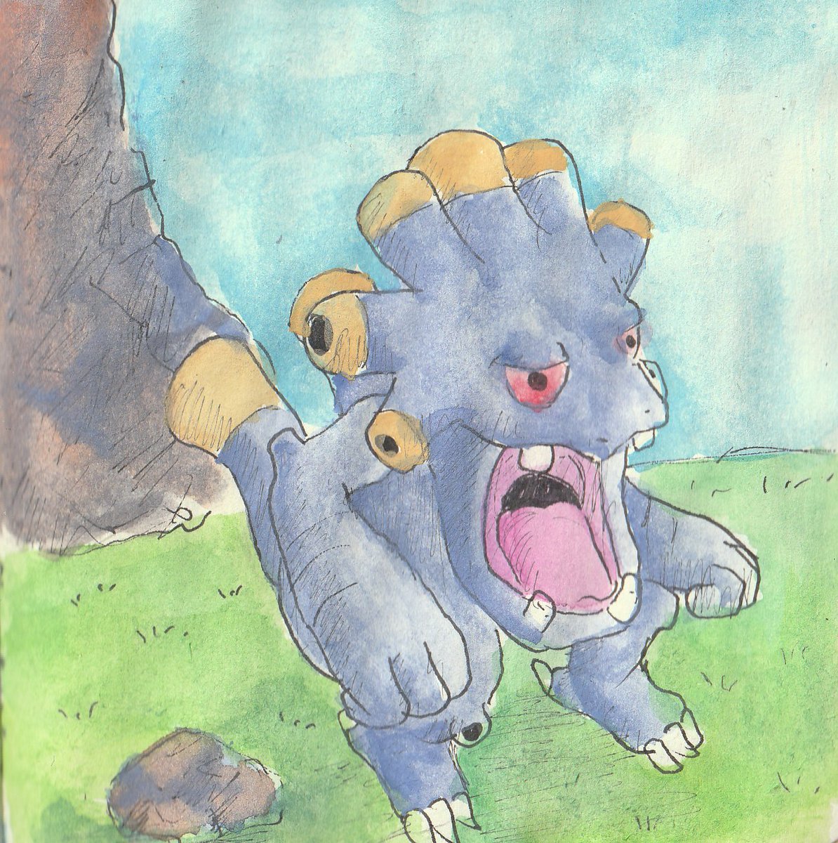 CiudadCicatriz's tweet photo. Seguimos con los pokes favoritos por generación y tipo. Mi normal favorito en esta generación es Exploud. Es un poco feo, pero a mí me gusta xD
#acuarela #watercolor #pokemon #pokémon #exploud #normaltype #ポケモン #バクオング https://t.co/hOwTNviWyK