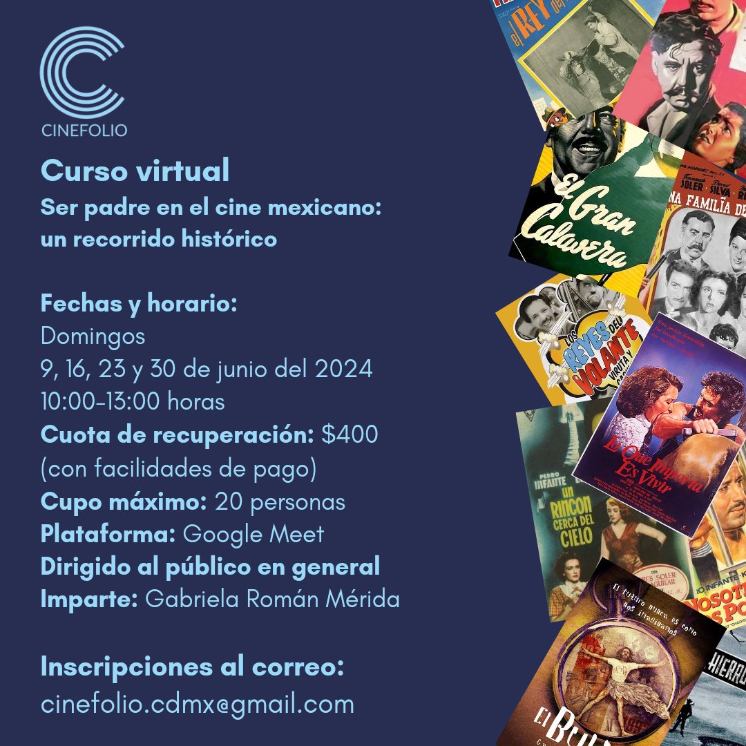 GabRomerid's tweet photo. Banda, mañana inicia el curso de paternidades en el cine mexicano. 🎥 🤓
¡El costo es muy accesible! Al tomarlo me apoyan mucho, porque no tengo un empleo fijo y ayudan a que continúe haciendo chambas no remuneradas; Cinefolio, cineclubismo, dar charlas cuando me invitan, etc. 💜 https://t.co/fholMC0IuF