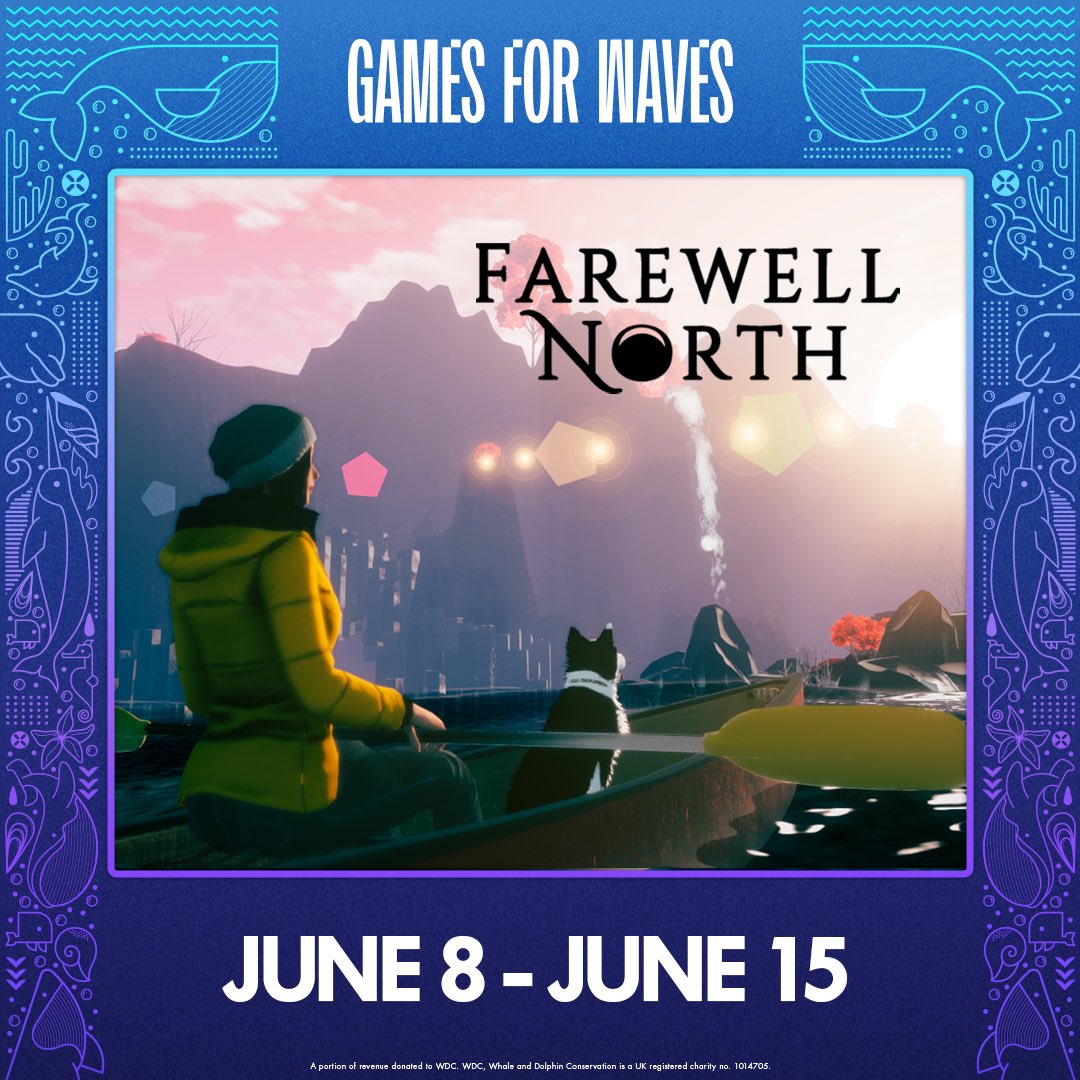 🌊 Happy #WorldOceanDay everybody!! 🌊

We are so happy to announce that Farewell North is part of this event with so many other amazing games! ❤️

Definitely check them out and support <a href="/whalesorg/">Whale and Dolphin Conservation (WDC)</a>’s work to create safe seas for 🐳 &amp; 🐬! 

@gamesForWaves #GamesForWaves