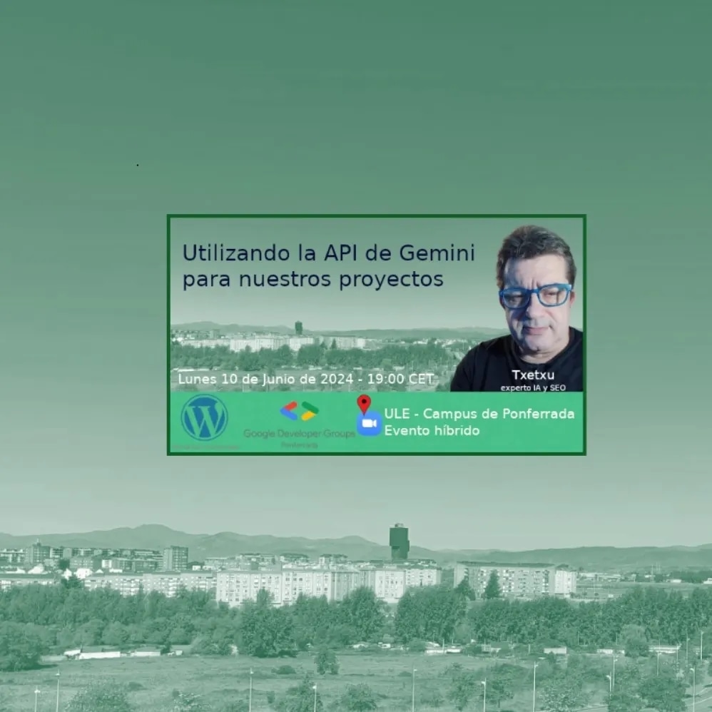 Quieres llenar tu web WordPress de contenidos con IA, en el MeetUp de Ponferrada WordPress y GDG Ponferrada, lo aprenderás: i.mtr.cool/hrrbutagqk