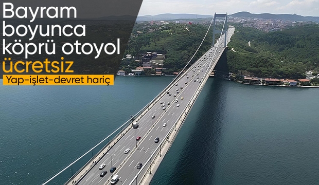 Kurban Bayramı tatili süresince köprü ve otoyolların ücretsiz olup olmayacağı merak ediliyordu..

Devletin işlettiği köprüler ve otoyolların, bayram boyunca ücretsiz olacağı duyuruldu.

Karar, Resmi Gazete'de yayınlandı. #bizimkilergroup
yeniosmanligazetesi.com/2024/06/08/kur…