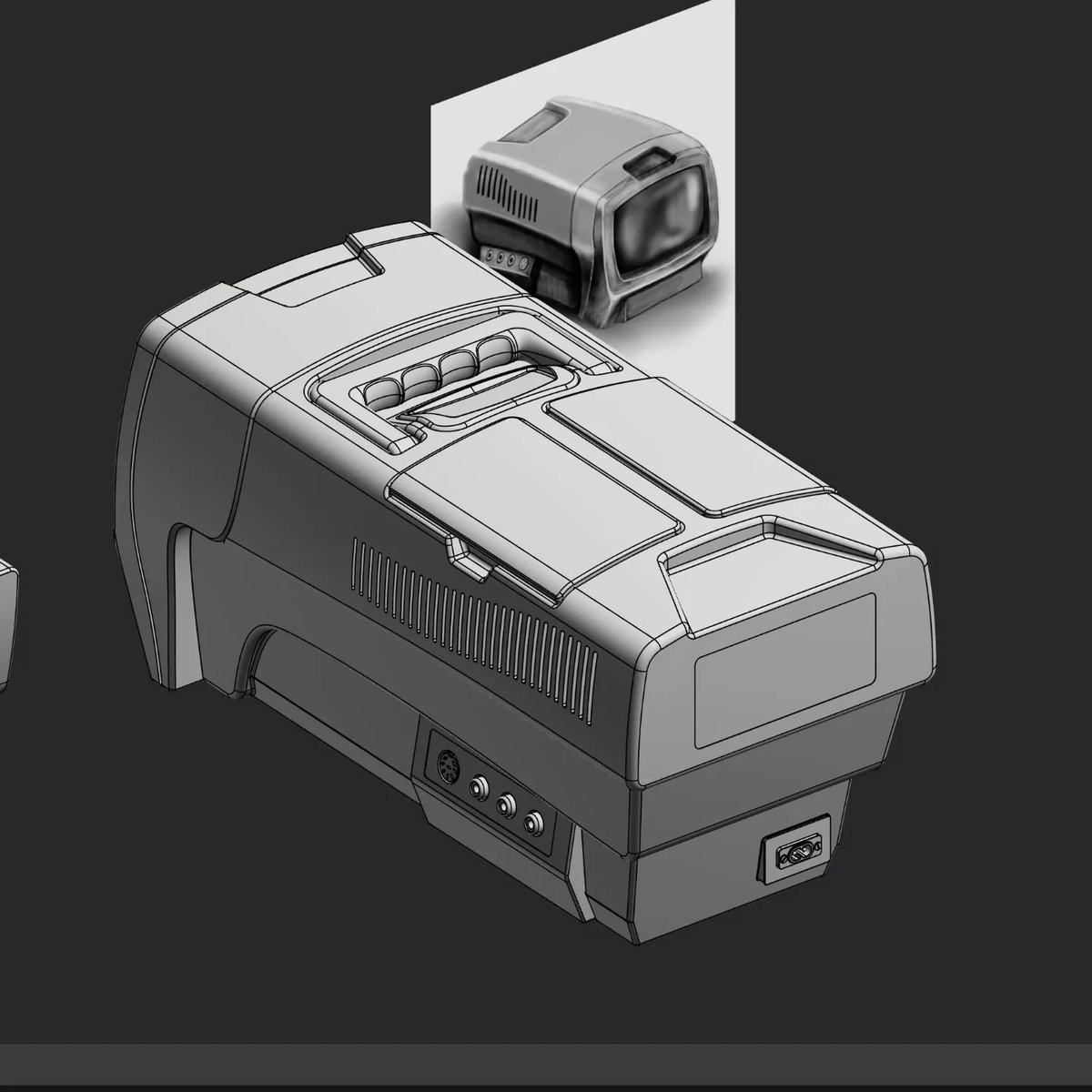 cem_tezcan's tweet photo. Another sketch came to 3d life with #Plasticity.
#sketchbook #industrialdesign #cad #surfacedesign #retroelectronics https://t.co/Ytn7K4Xcp0