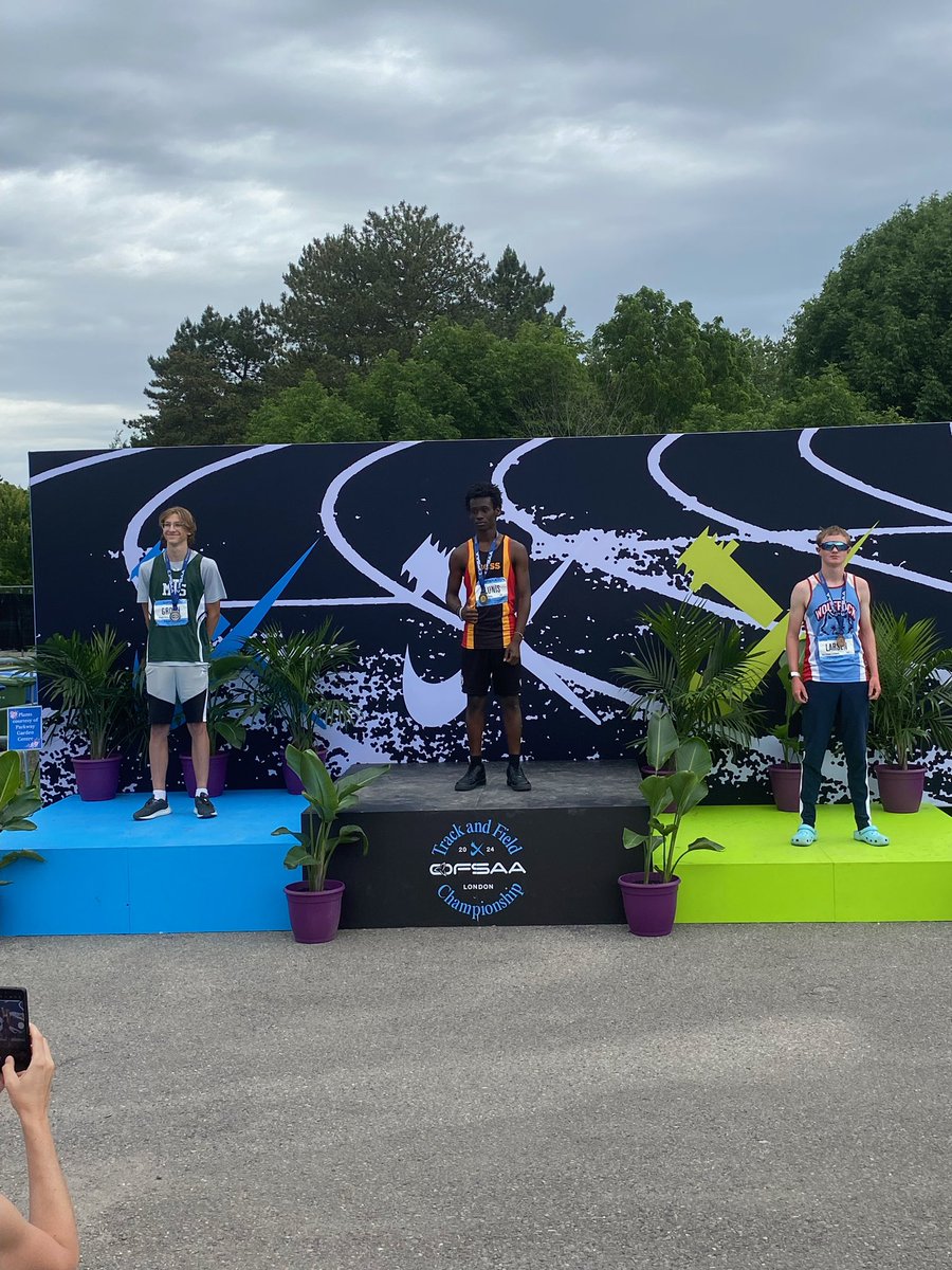 OFSAATrack's tweet photo. Presenting your 2024 OFSAA Track and Field Novice Boys 300 Meter Hurdles medalists! #2024track #LETSGO #ofsaalondon #ofsaatrack https://t.co/3cJ8K9Oe6d