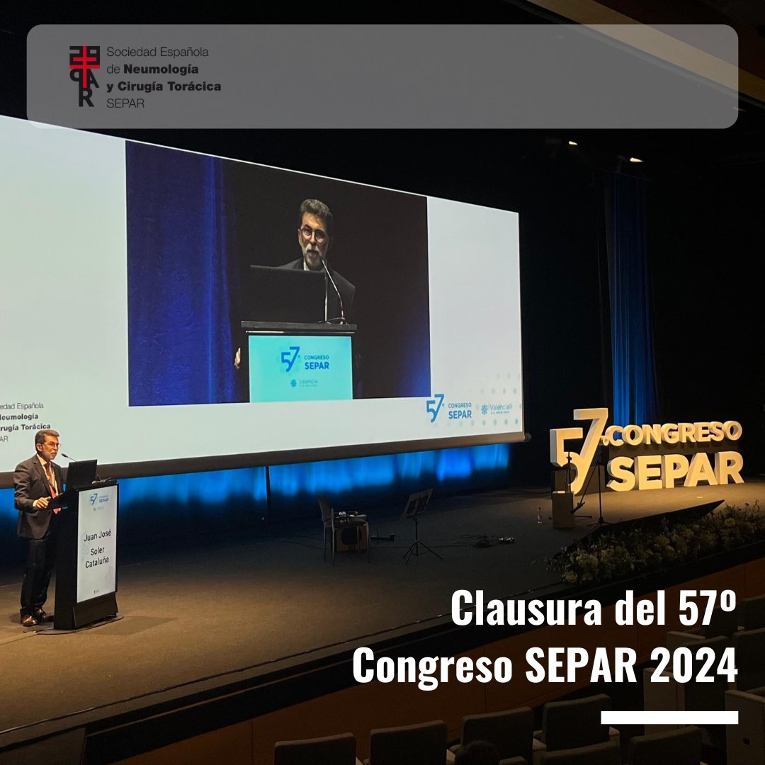 👉 ¡Termina el 57º Congreso Nacional SEPAR en Valencia!

Han sido tres días de debate, formación y grandes ponencias, además de la oportunidad de reencuentro entre socios y socias de la sociedad.

¡Muchas gracias a todos los asistentes!  

📍 Nos vemos el año que viene en Bilbao.