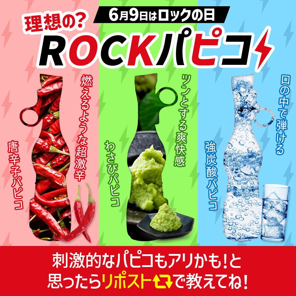 こんなのもあり⁉️ 理想の？ ROCK #パピコ⚡️ ＼ 今日は #ロックの日