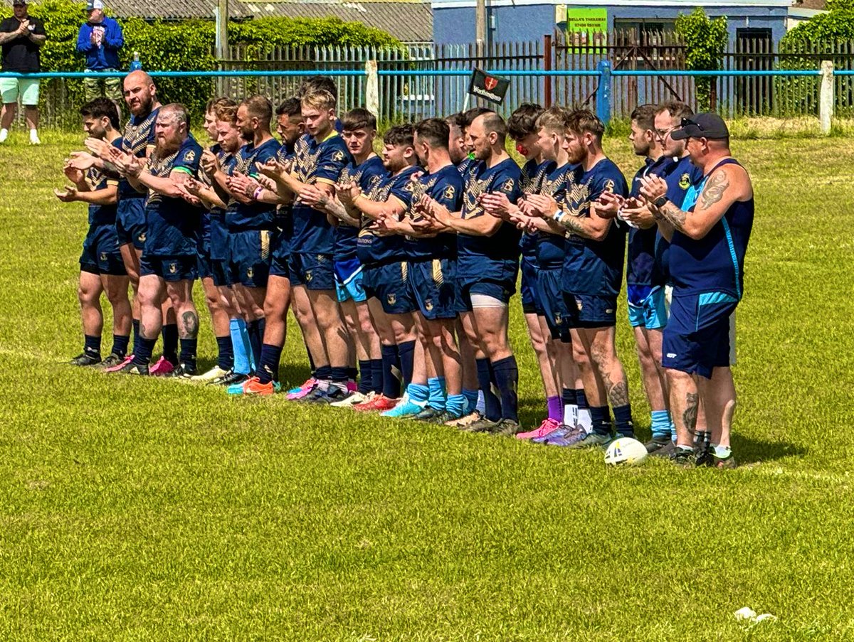 WalesRugbyL's tweet photo. Clubs and match officials in today’s JES Group Rugby League Conference joined the rugby league community in celebrating the life of Rob Burrow CBE.

All wore warm-up t-shirts bearing the @mndassoc logo and held a minute’s applause before kick-off.

#OneRobBurrow https://t.co/L5Vx5EzHAp