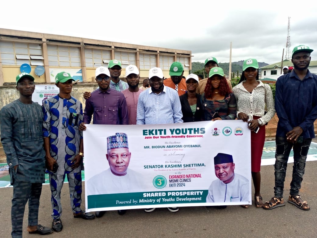 EkitiNYC's tweet photo. As the foremost youth body in Ekiti State, on Thursday, 6th of June, 2024, the Ekiti State Chapter of the Nigerian Youth Congress joins the people of Ekiti to welcome HE. Sen. @officialSKSM the VP Federal Republic of Nigeria to the state where he commissioned the https://t.co/Zv8gU1fmz7