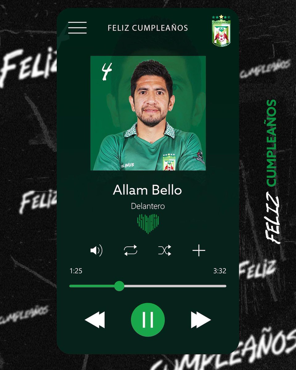 🎂 Feliz cumpleaños a nuestro lateral Allam Bello, que el ritmo del fútbol siga brillando en la cancha.
#felizcumple 🎁
#latiendoalritmodelfutbol 💚