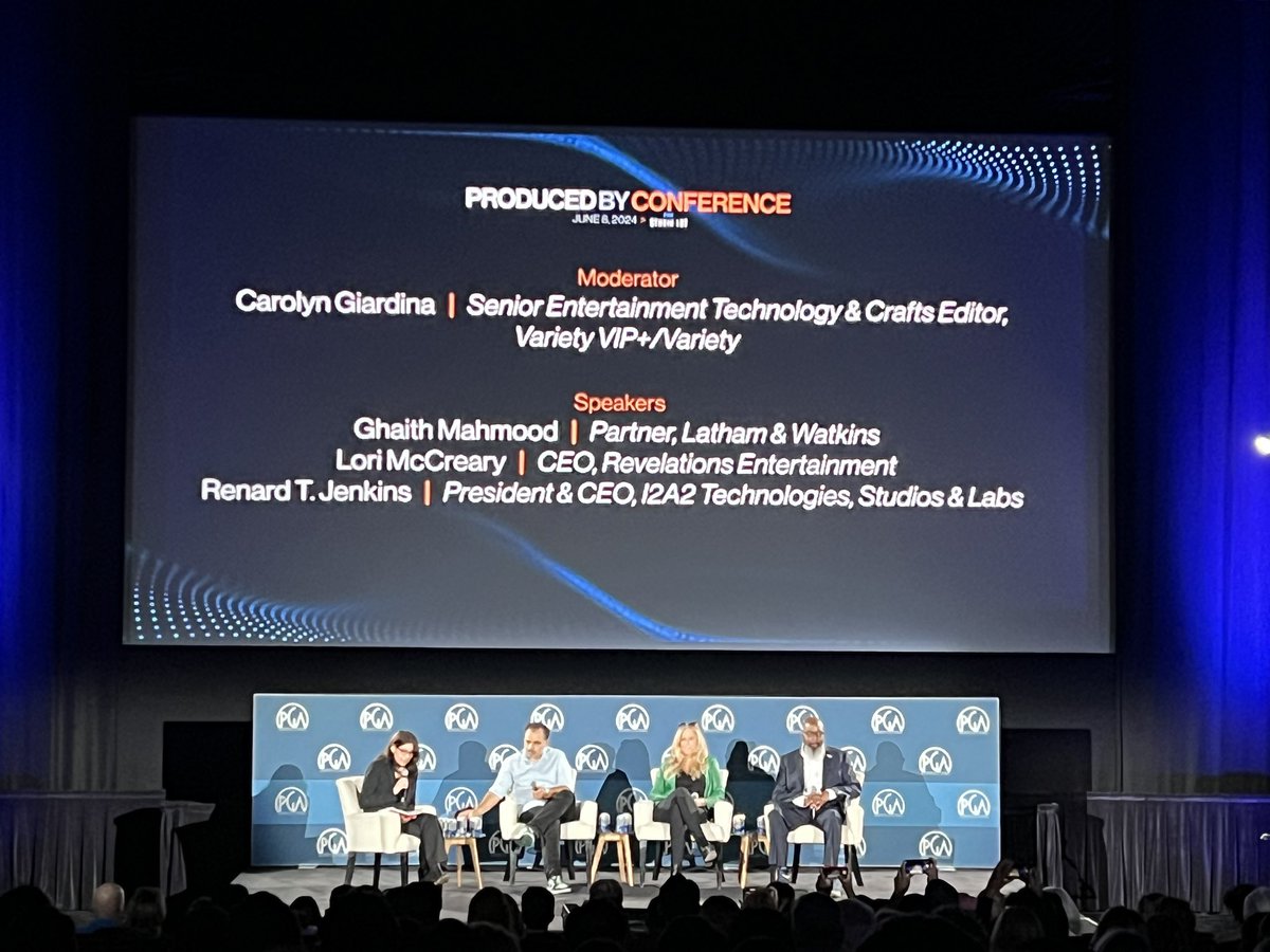 EdLantz's tweet photo. “AI is poised to disrupt every aspect of content creation” - Carolyn Giardina at Produced By Conference 2024 on Fox Studios Lot with Ghaith Mahmood, Lori McCreary and Renard T. Jenkins

@CGinLA @GhaithMahmoodLW @LoriMcCreary @ProducersGuild #ProducedByConference https://t.co/tSFSP8UOKp