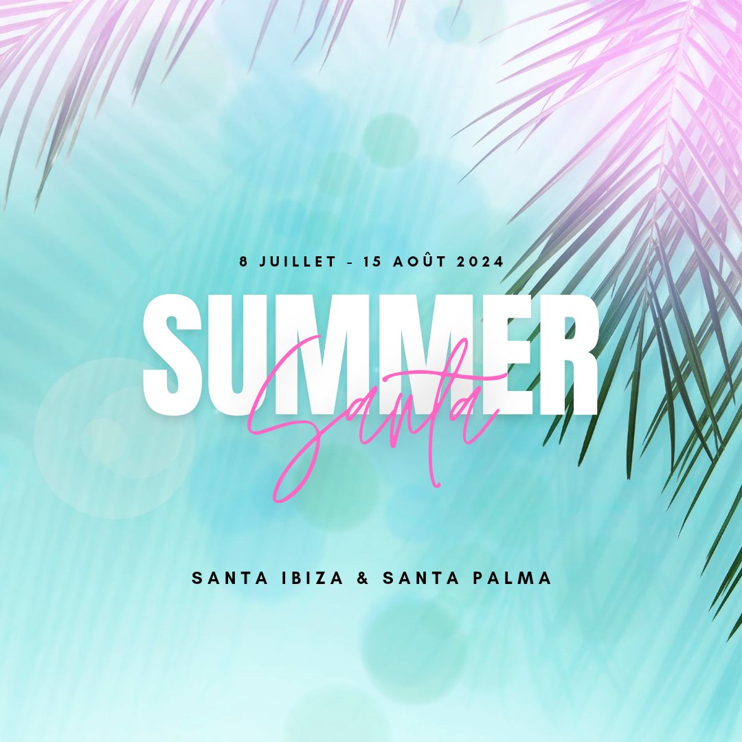 🌞𝐒𝐀𝐍𝐓𝐀 𝐒𝐔𝐌𝐌𝐄𝐑 𝟐𝐊𝟐𝟒🌞 

📅 ｜ 8 Juillet ➡️ 15 Aout 

🌴｜ Santa Ibiza 
💳｜ Prix d'Entrée : 30€ 
🤑｜ 🏅 200€｜🥈 120€｜🥉 60€ 

🏖️｜ Santa Palma 
💳｜ Prix d'Entrée : 15€
🤑｜ 🏅 110｜🥈 50€｜🥉 30€

<a href="/santa_liga/">SANTA LIGA</a> 🏆