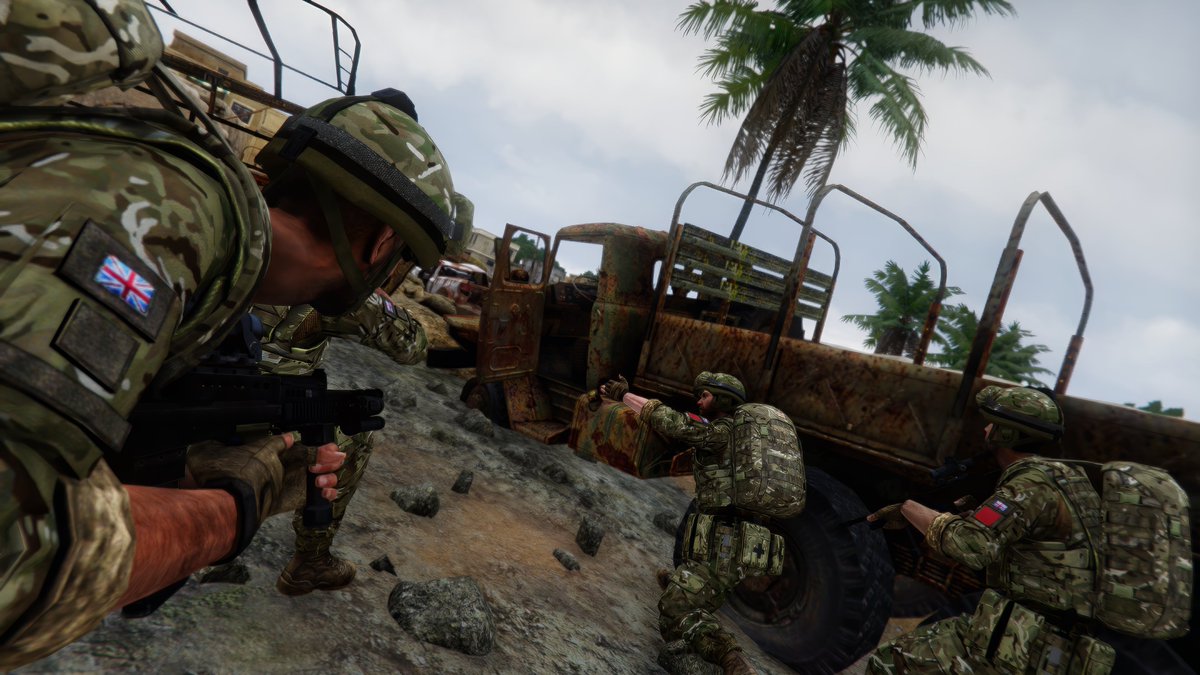 16AAMILSIM's tweet photo. 16 Air Assault Brigade (milsim) is currently deployed to the country of Kujari, fighting against ISK (Islamic State of Kujari) militants trying to take over the country.

Have what it takes? Join 16AA https://t.co/d2lswefuRt today.

#Arma3 #Milsim #Military #Arma3Community https://t.co/hsMTsn3Wzr