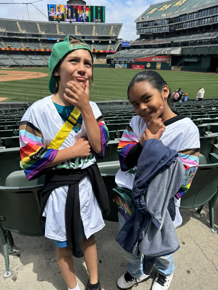 lsblakk's tweet photo. Happy Pride Day watching Oakland A’s v Toronto Blue Jays #atthecolesium https://t.co/jVK7s7Arrg