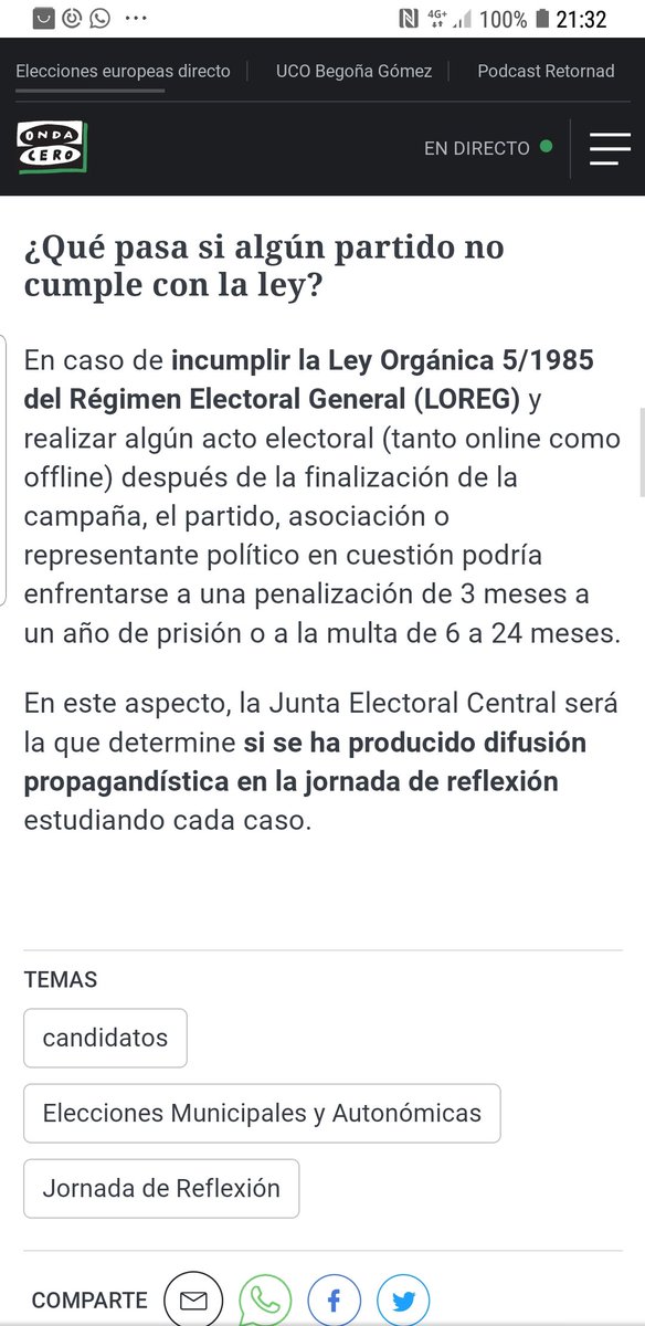 YOUTUBE lleva todo el día de hoy sábado 8 emitiendo propaganda electoral del PP y ciudadanos. Es jornada de reflexión, por tanto es un delito.
