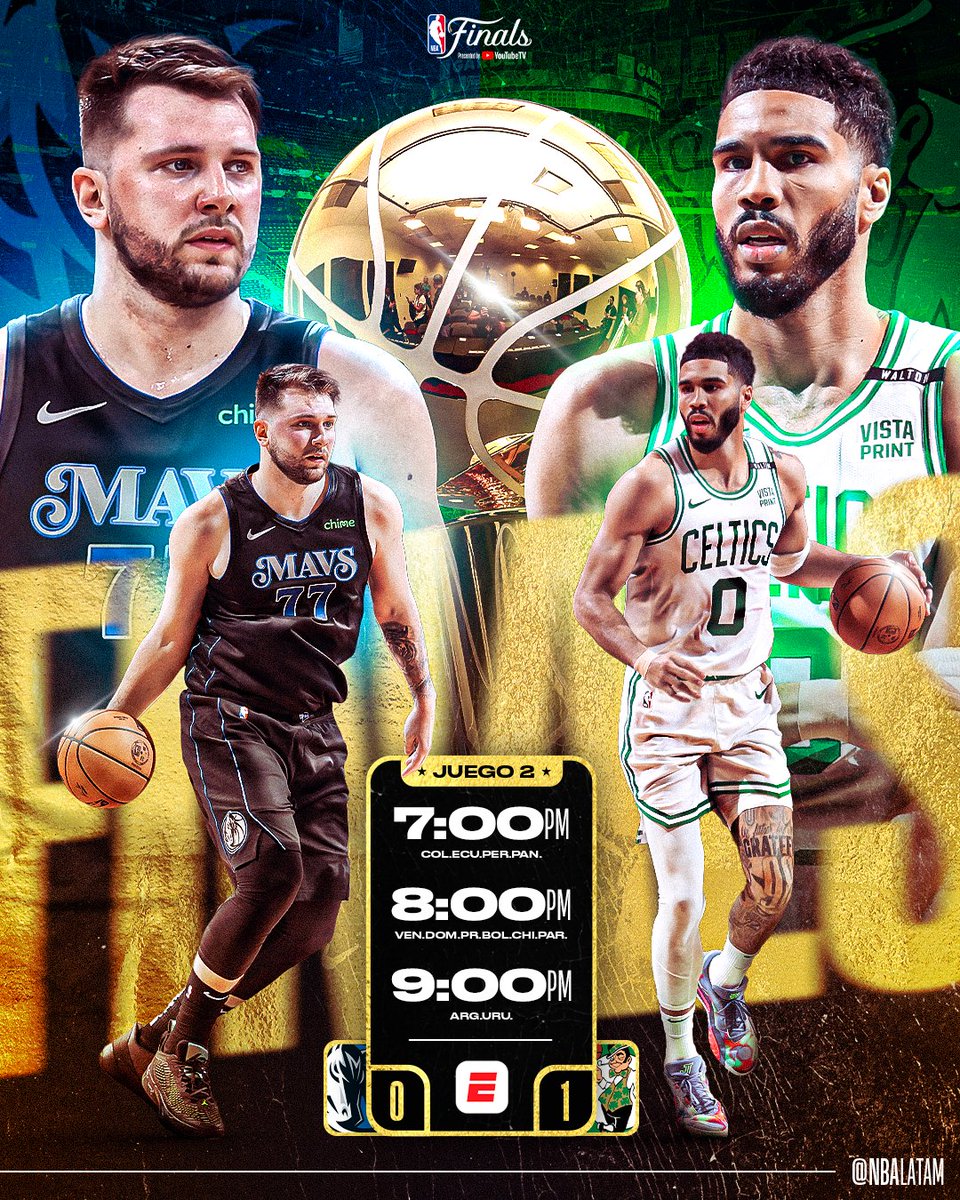 NBALatam's tweet photo. ESTE DOMINGO: #NBAFinals - JUEGO 2 🔥

¿Quién gana? https://t.co/4WGlo6DovS