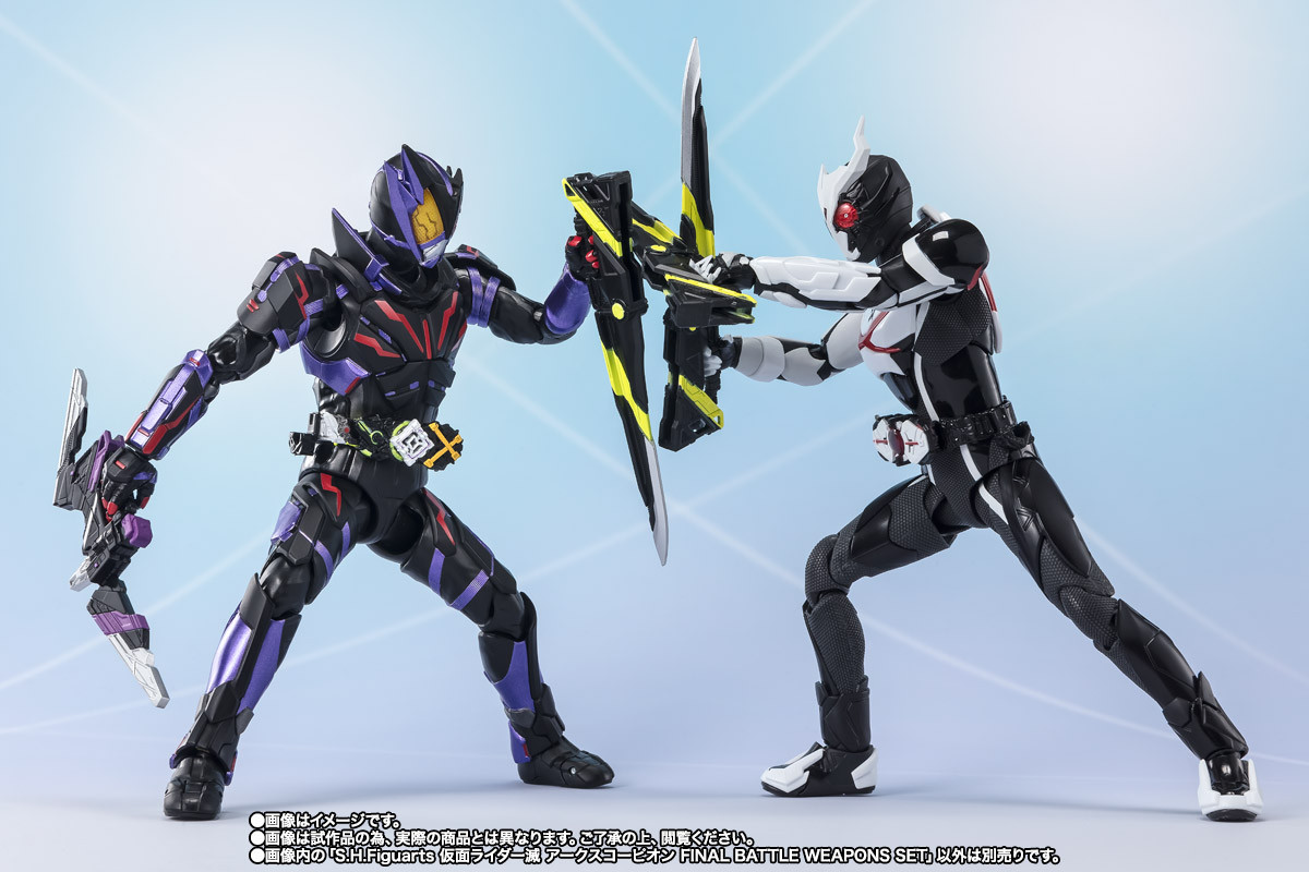 t_features's tweet photo. 『#仮面ライダーゼロワン』より
「S.H.Figuarts 仮面ライダー滅 アークスコーピオン FINAL BATTLE WEAPONS SET」
#魂ウェブ商店 で受注中！
🛒ご予約は→ https://t.co/ZOdyGYKVwJ

待望のアークスコーピオンが、劇中クライマックスを再現する各種武器付属で登場！
#t_shf #仮面ライダー滅 https://t.co/xUFvMQlavW