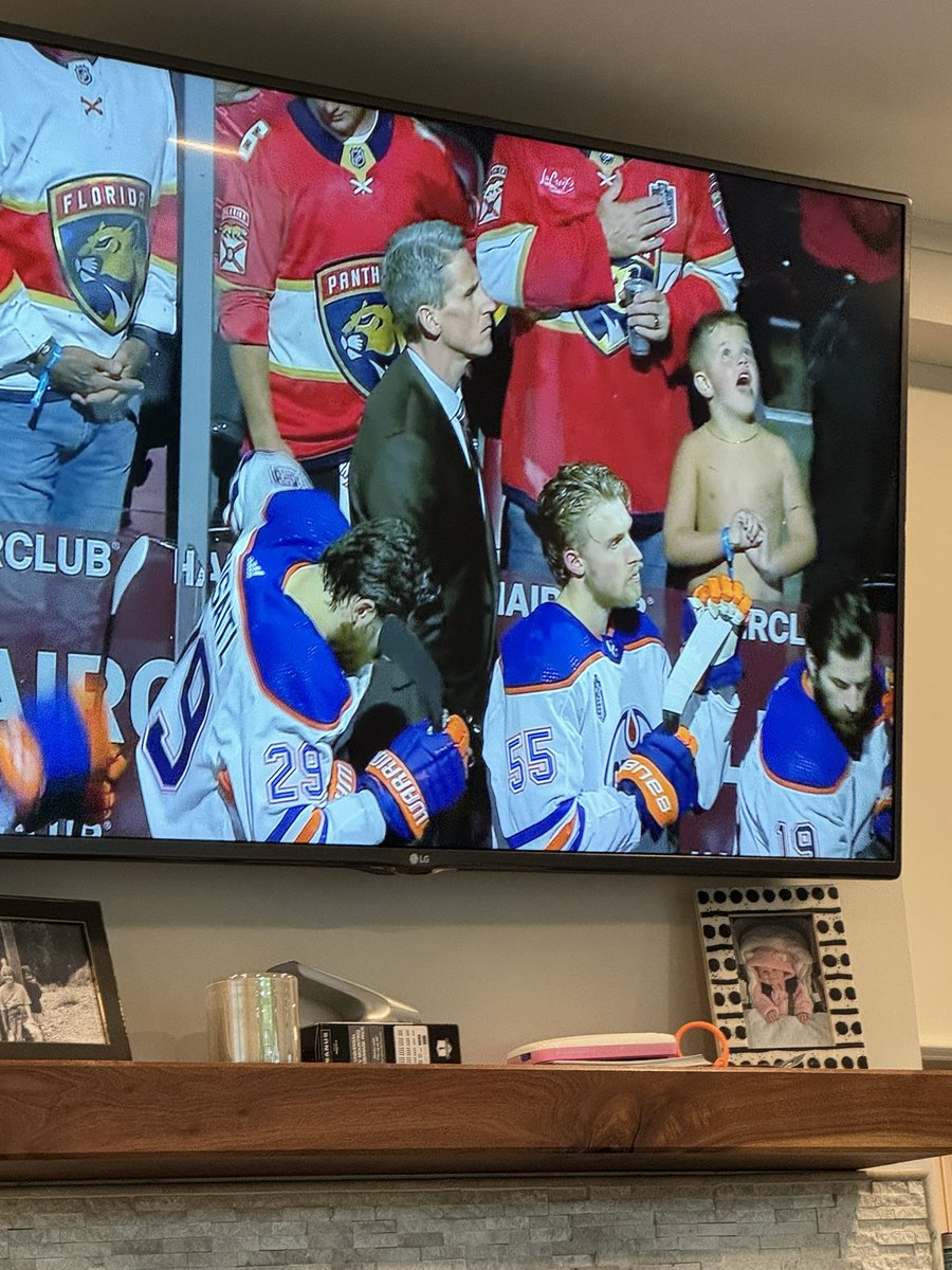 ajhruskoc's tweet photo. Tarps off for this kid during the anthem. Because it’s the cup https://t.co/N2nmSpAIif