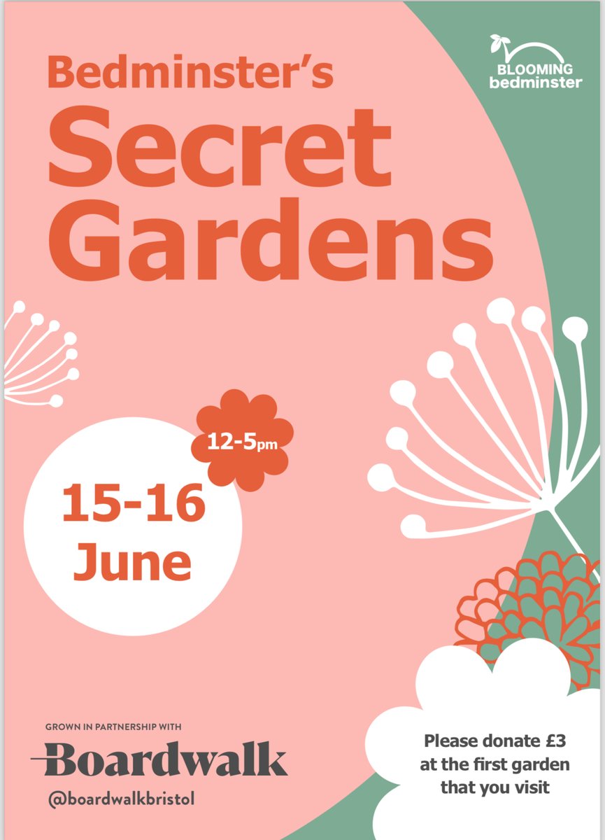 Bedminster’s Secret Gardens are open to explore - until 5pm today (Sunday 16 June). We hope you enjoy visiting our very diverse small city gardens and get inspiration to create your own secret garden! bloomingbedminster.org.uk <a href="/boardwalkprop/">Boardwalk</a>