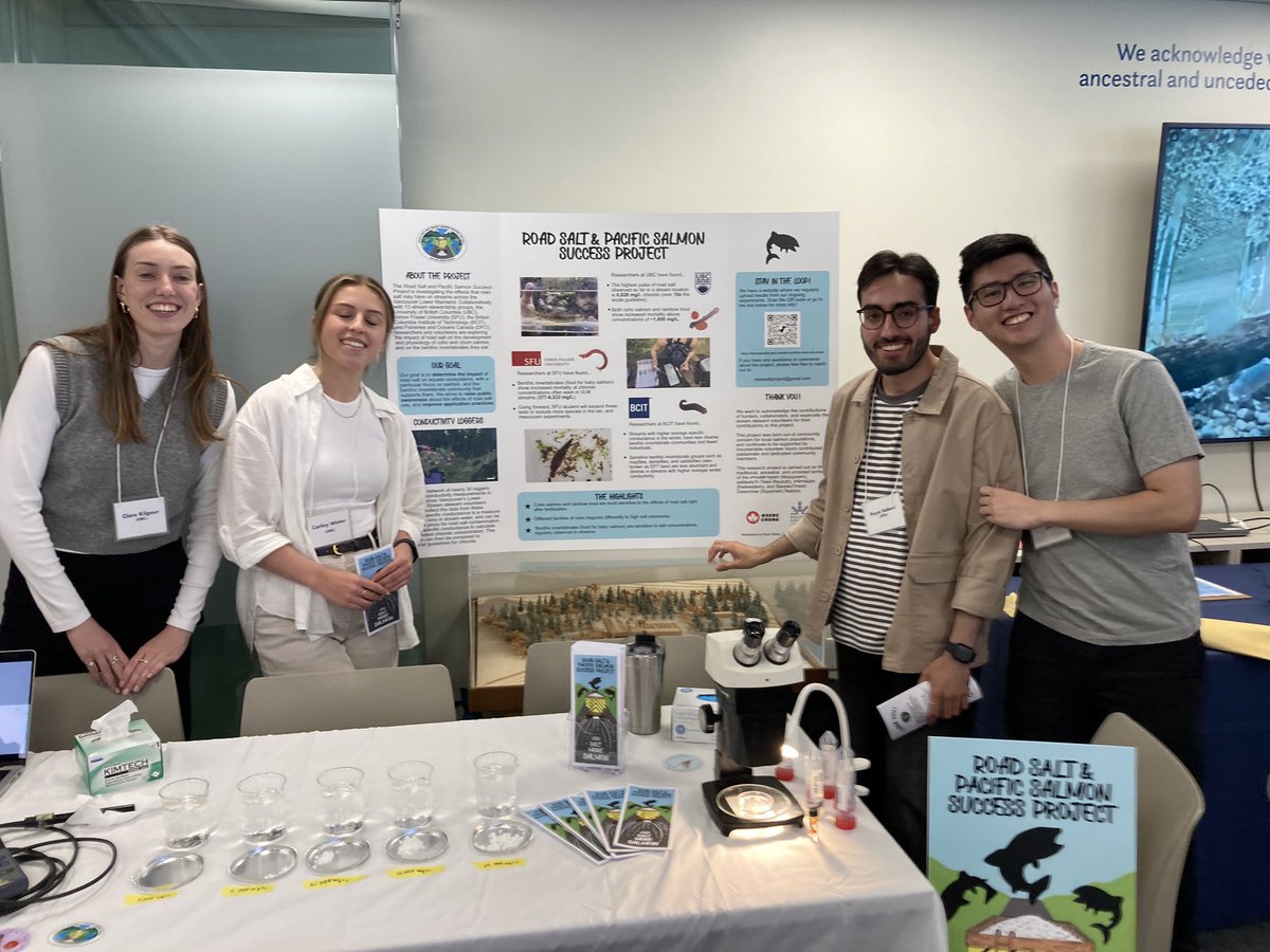 lab_schulte's tweet image. Great job by the graduate students who spent the day doing public outreach on our new data about the effects of road salt on salmon during early development. Spoiler alert - environmentally relevant exposures are super dangerous especially right after fertilization ☹️