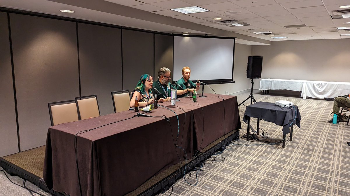Deep Dish (@deedeewcpc) on Twitter photo It's the Flame Theory appreciation panel happening right now in the Deep Dish Room (j/k it's actually the Con Chair Chat)!
Come on down and ask questions of <a href="/TekCharlie/">Charlie Worthley 💙💛</a> ❤️, <a href="/ShellBerrySmash/">Shellington Worthley</a> and <a href="/arcana_celestia/">Arcana</a> in this open forum panel!
#WCPC24 It's the Flame Theory appreciation panel happening right now in the Deep Dish Room (j/k it's actually the Con Chair Chat)!
Come on down and ask questions of <a href="/TekCharlie/">Charlie Worthley 💙💛</a> ❤️, <a href="/ShellBerrySmash/">Shellington Worthley</a> and <a href="/arcana_celestia/">Arcana</a> in this open forum panel!
#WCPC24