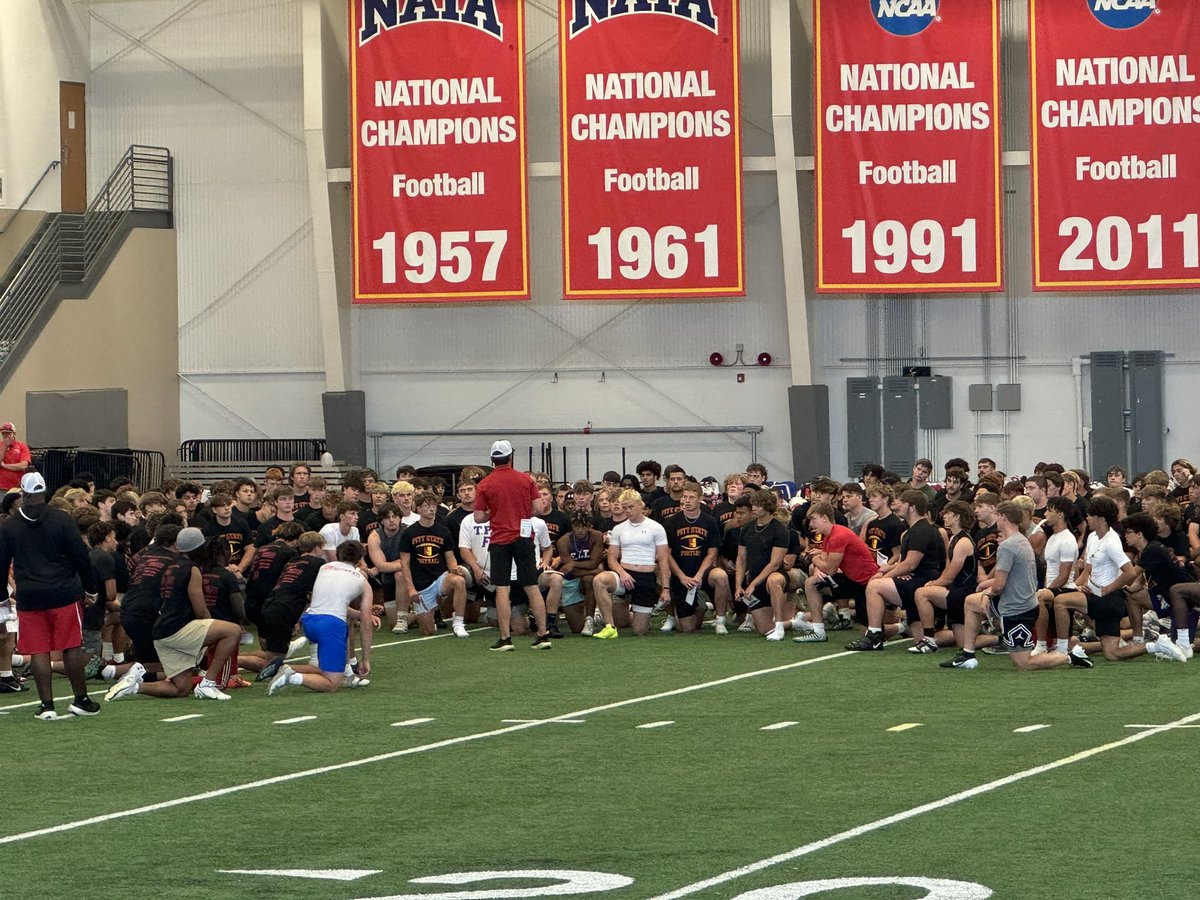 Kellen Lair (@kellenlair) on Twitter photo Had a great day with <a href="/GorillasFB/">Pitt State Football</a> ! Loved the facilities and the coaching! Also good to compete with some brothers <a href="/FGEagleFootball/">Coach Voorhis</a> <a href="/brock_bruner/">Brock Bruner</a> <a href="/StevenLederich/">Steven Lederich</a>
Thanks <a href="/Gregg_Hollins/">Coach Gregg Hollins</a> for the invite!
<a href="/i_am_jg6/">James Gilbert</a> <a href="/_CoachNutt/">Coach Lynn Nutt</a> <a href="/CoachTEverett/">Coach Everett</a> <a href="/CoachTomAnthony/">Tom Anthony</a> Had a great day with <a href="/GorillasFB/">Pitt State Football</a> ! Loved the facilities and the coaching! Also good to compete with some brothers <a href="/FGEagleFootball/">Coach Voorhis</a> <a href="/brock_bruner/">Brock Bruner</a> <a href="/StevenLederich/">Steven Lederich</a>
Thanks <a href="/Gregg_Hollins/">Coach Gregg Hollins</a> for the invite!
<a href="/i_am_jg6/">James Gilbert</a> <a href="/_CoachNutt/">Coach Lynn Nutt</a> <a href="/CoachTEverett/">Coach Everett</a> <a href="/CoachTomAnthony/">Tom Anthony</a>
