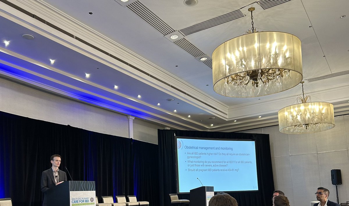 MCIBD_Can's tweet photo. Dr. John Snelgrove teaching about #obstetrical monitoring and management in pregnant #IBD patients 🤰! #MCIBD https://t.co/LIKxf4GrEW