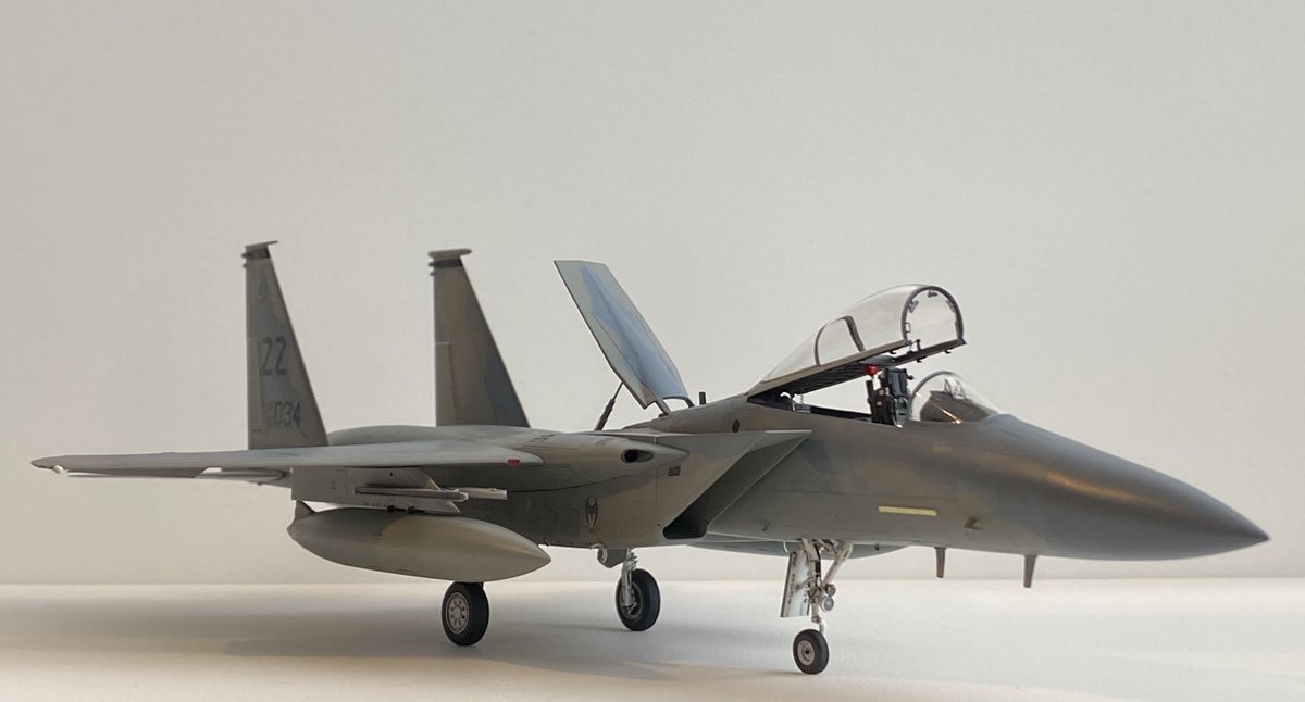 kamitani1970's tweet image. FineMolds 1/72 F-15C
完成しました。嘉手納で取材した実機を参考にキレイな感じに仕上げました。久しぶりにナナニイを作りましたがとても素晴らしいキットでした！