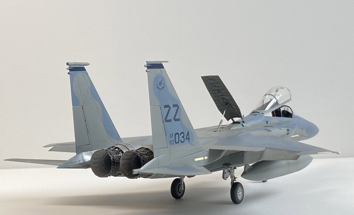 kamitani1970's tweet image. FineMolds 1/72 F-15C
完成しました。嘉手納で取材した実機を参考にキレイな感じに仕上げました。久しぶりにナナニイを作りましたがとても素晴らしいキットでした！