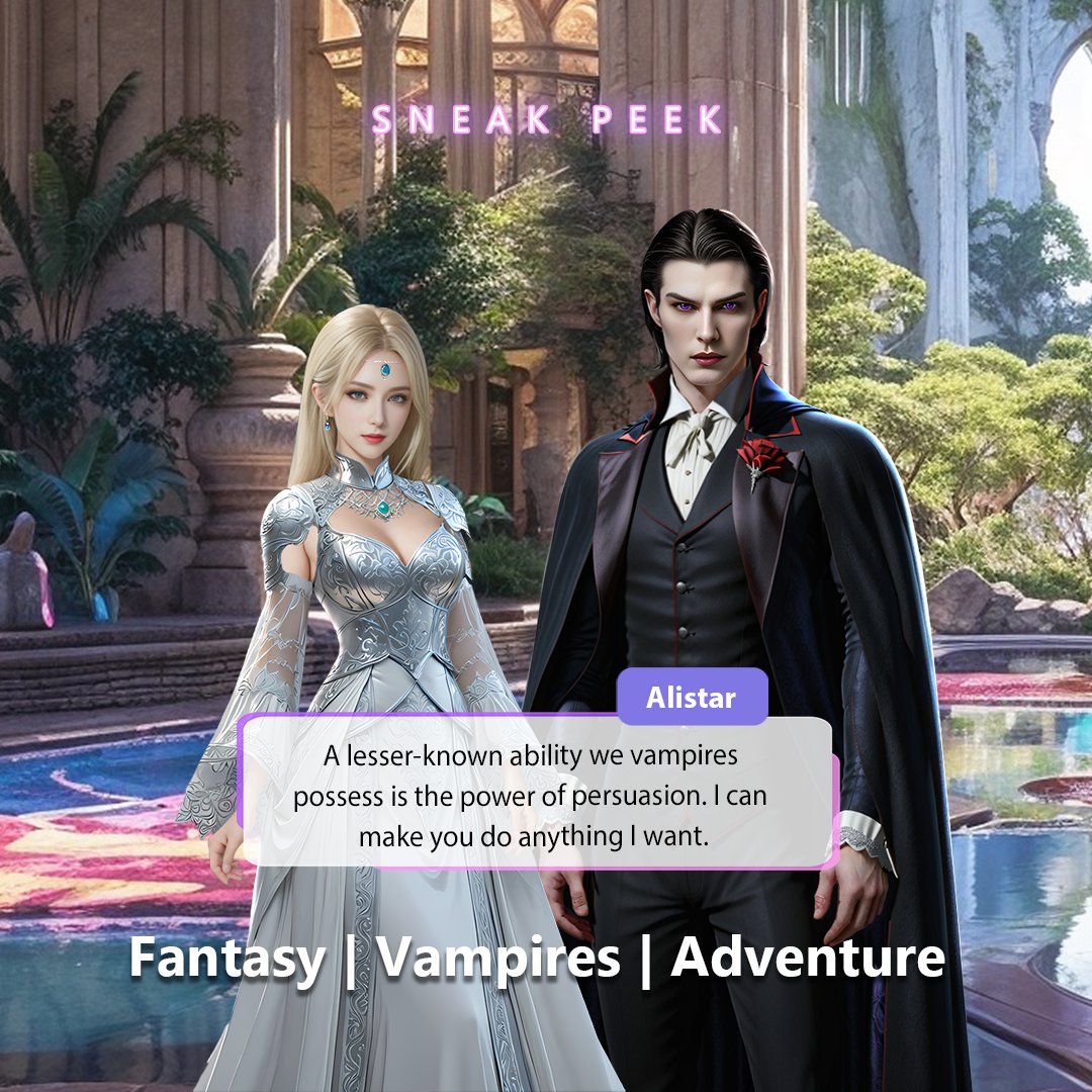 Sneak Peek: Slave to 3 Vampires 🧛

You stumble into some ancient magic and a coven of vampires unhappy with your existence. What will happen to you as their prisoner as they try to unravel this mystery?

💜 Play for free now! bit.ly/LushRomance

Fantasy | Vampires