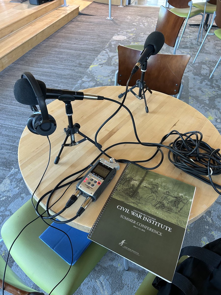⁦<a href="/CWI_GC/">Civil War Institute</a>⁩ with my podcast equipment. Does anyone want to chat?