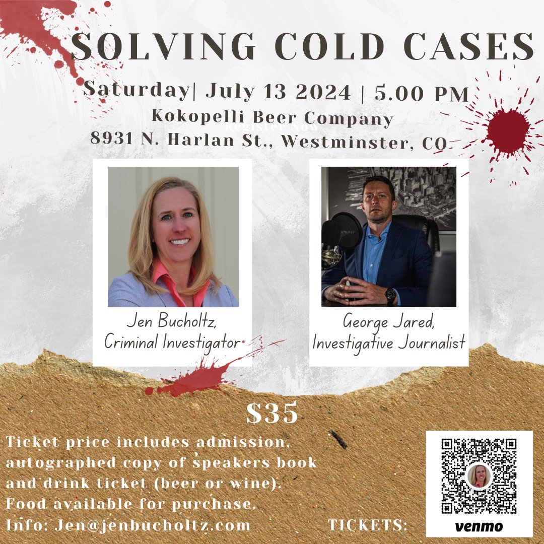 We added a second event in Denver, CO on July 13 at 5pm. <a href="/KokopelliBeerCo/">Kokopelli Beer Co</a> Come join us and find out how you can help solve cold cases. @BreakTheCaseAMU