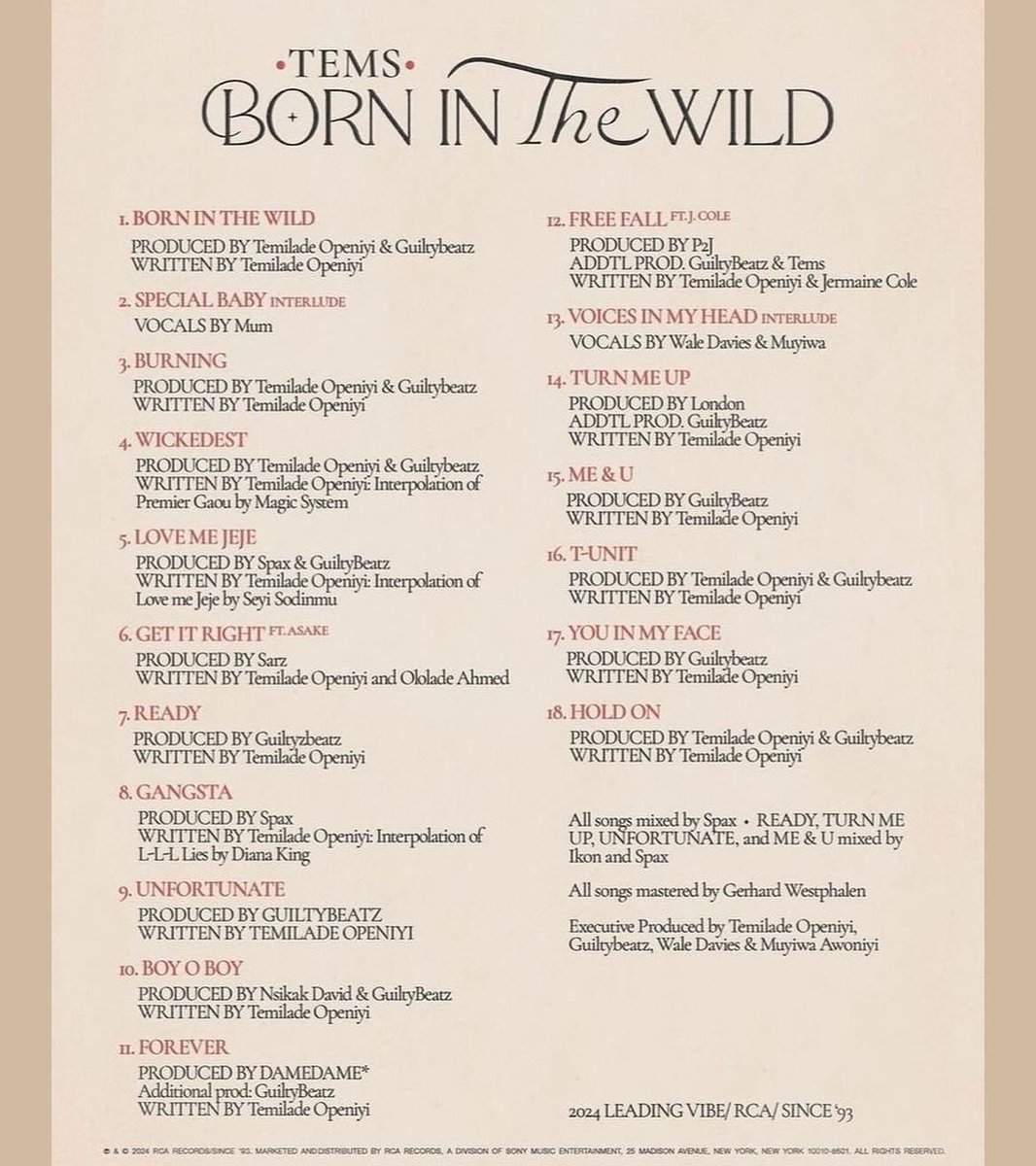bouncenetworks's tweet photo. . @GuiltyBeatz produced 14 out of the 18 songs on @temsbaby โs debut album โBorn in the Wildโ ๐ฌ๐ญ๐๏ธ
#guiltybeatz #tems #afrobeats https://t.co/5lqYlsKlHt