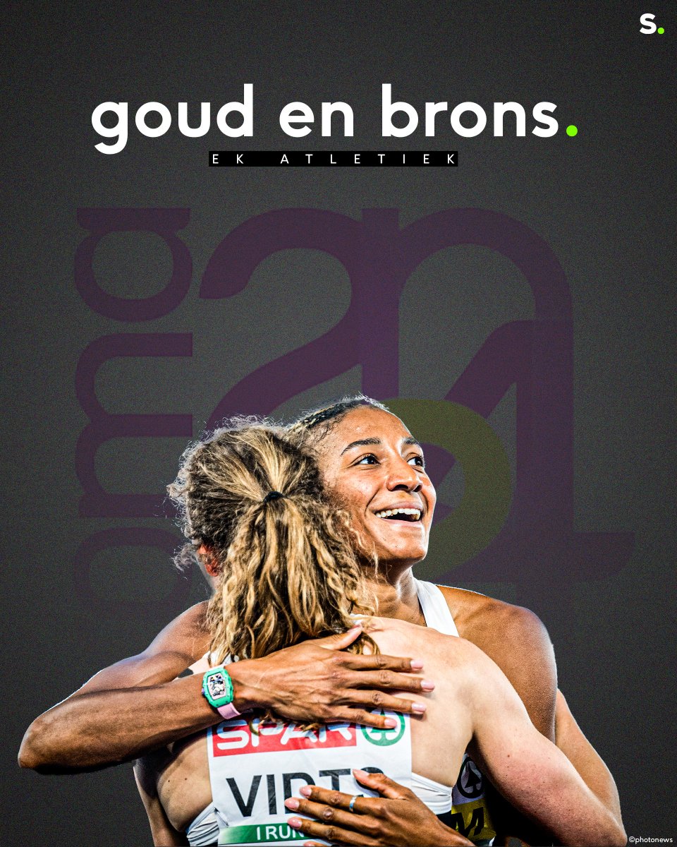 sporza's tweet photo. GOUD en BRONS! 

Nafi Thiam kroont zich meteen tot Europese kampioene bij haar wederoptreden op zevenkamp, ook Noor Vidts op podium

https://t.co/hB7OL8xcqo https://t.co/ya7yW3eSON