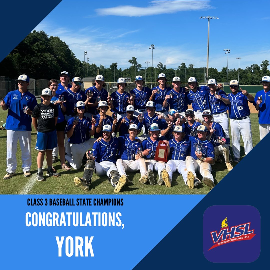 Congratulations to York on winning the Class 3 Baseball championship with a 10-5 win over LCA