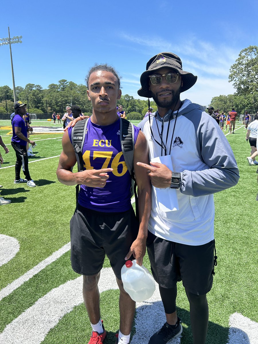 Great camp experience at ECU gained allot of knowledge today very thankful for the whole staff. 5/5 in 1on1’s #BurnTheBoats #juice