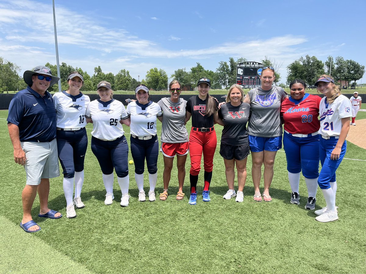 Moore_Lions's tweet photo. Congratulations to Lady Lions, Nichelle Marshall and Karlee Smith. These two were named and participated in the large west All State for fast pitch softball today. https://t.co/yJRTC7Rjb5