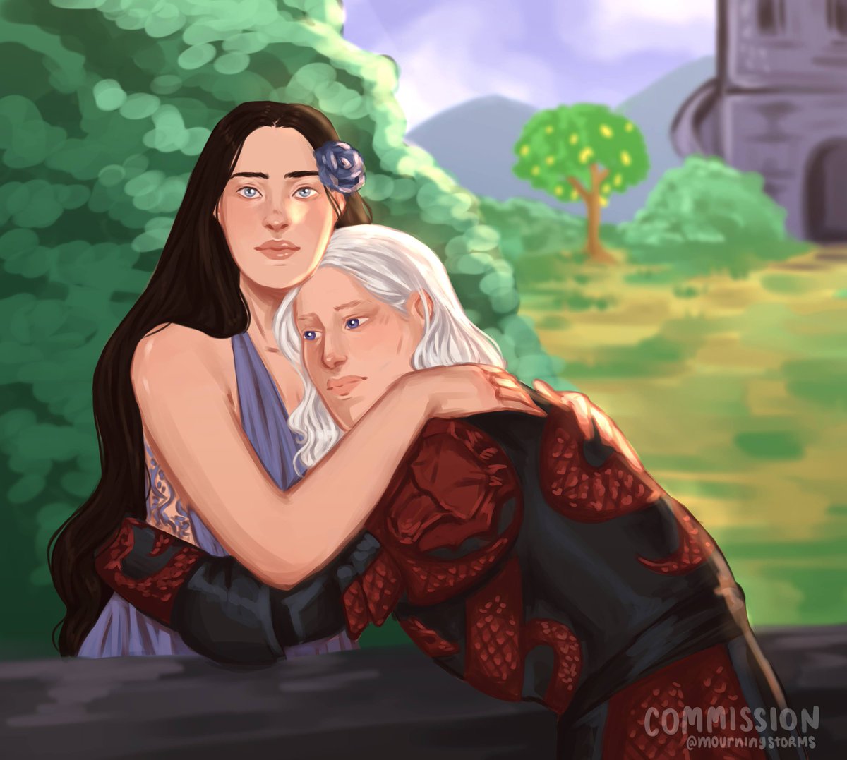 "Prince Rhaegar loved his Lady Lyanna, and thousands died for it" 🩵
amazing comm for the lovely <a href="/FyreandBlood/">Anna ♈︎ | west asian |</a> &lt;3 thank you sm!
#asoiaf