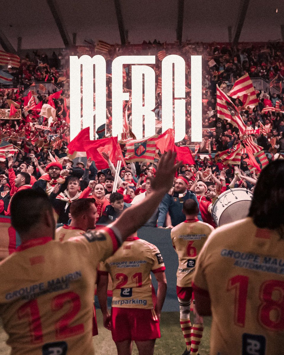 𝑴𝒆𝒓𝒄𝒊 !

Merci pour votre soutien, merci pour toutes ces émotions ! 

Avec vous, nous sommes l’USAP ❤️💛