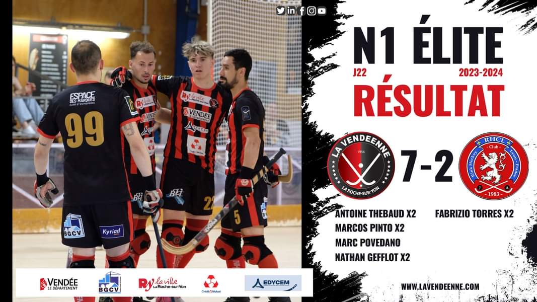 La Vendéenne termine cette belle saison par une victoire à domicile face au RHC Lyon 7-2