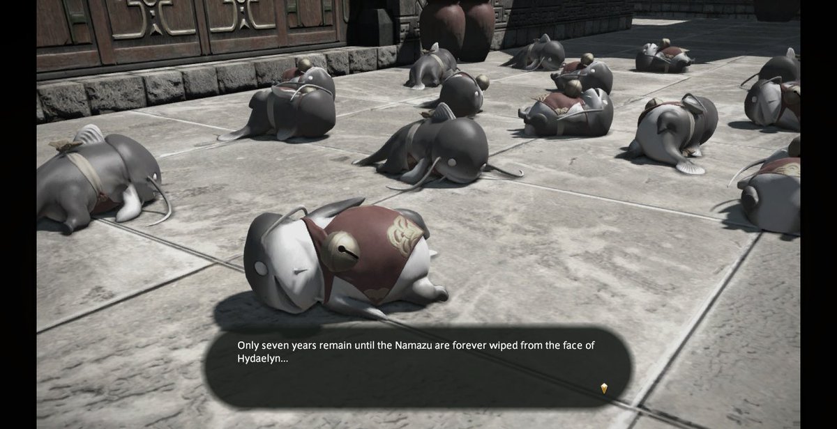 lindsybunn's tweet photo. only 12 days remain until the namazu are forever wiped from the face of hydaelyn... https://t.co/dFpuuPBefZ